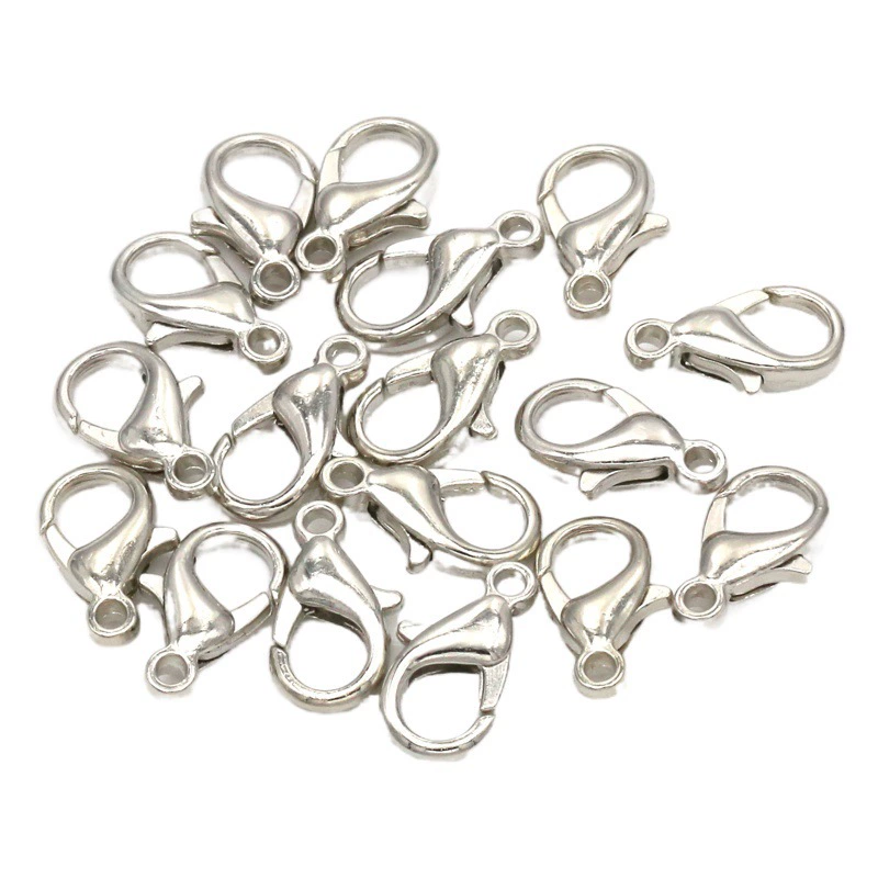 Мульти-Спецификация гальванический цинковый сплав Застежка-лобстер браслет ожерелье ремешок соединение застежка-лобстер застежка DIY ювелирные аксессуары
