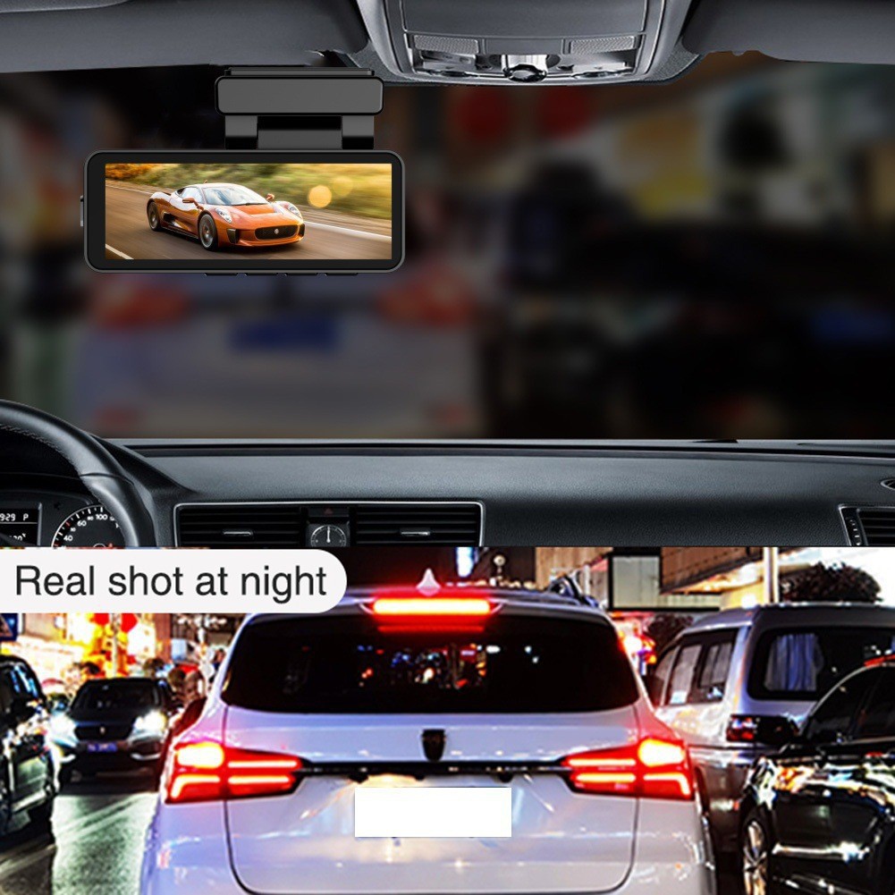 Car Camera with Ips Display, 4K Front and 1080P Rear, with Wifi, Dual Recording Front and Rear, High-Definition M6 Dash Cam