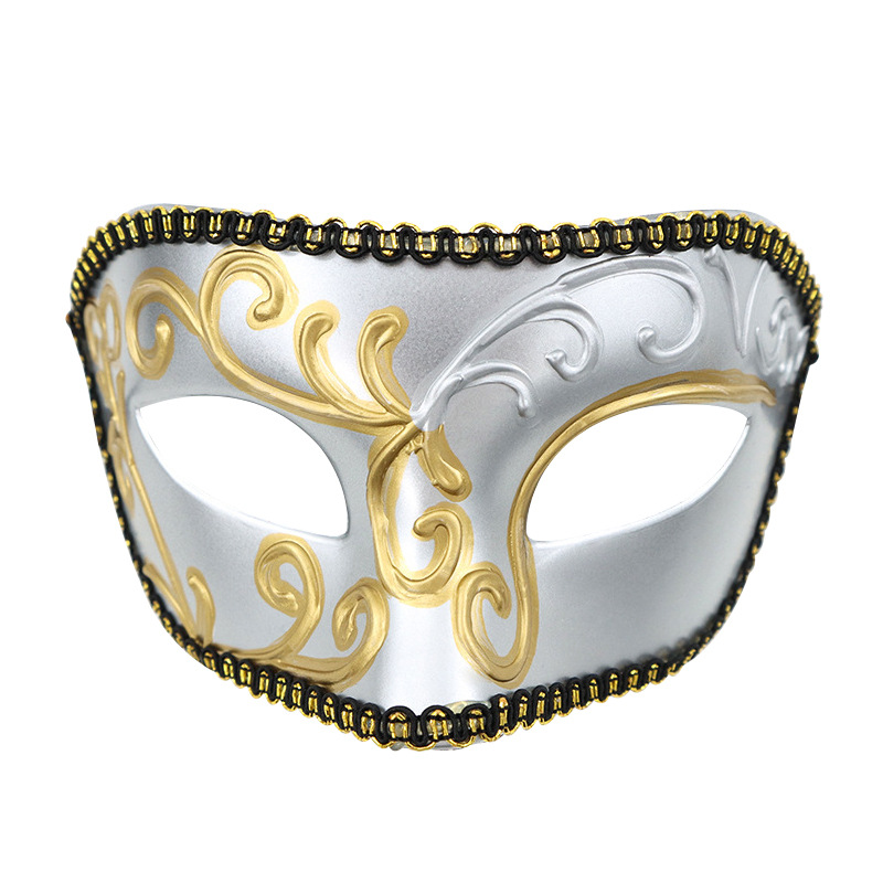 Exclutivo transfronterizo para Venecia, Roma, artesanía, máscara para los ojos, hombres y mujeres navideños, fiesta de baile para adultos, máscara divertida festiva