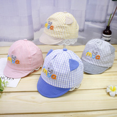 New Spring New Korean Cartoon Baby Hat Alphabet Baby Peaked Cap Children's Soft Brim Baseball Cap Wholesale