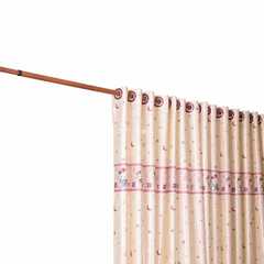 A5L胡桃木紋免打孔可伸縮臥室窗簾杆加粗加厚衛生間晾衣杆浴室浴