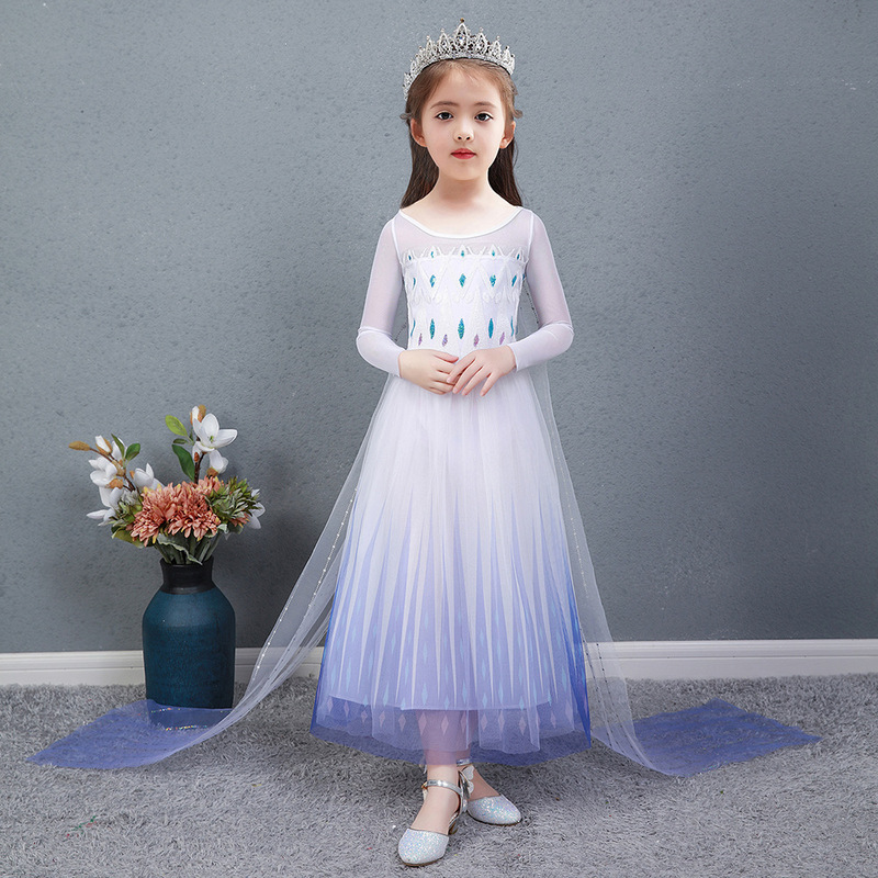 Girls Elsa Princess Dress Summer High-end Elsa Dress Festival Cinderella Spring and Autumn Elsa Ice and Snow Clothes Girls Elsa Princess Dress Summer High-end Elsa Dress Festival Cinderella Spring and Autumn Elsa Ice and Snow Clothes