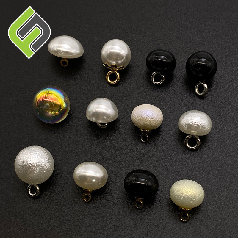 White Pearl Button Round Shirt Button Sweater Shirt Cardigan Women's Clothes Button High-end Tall Mushroom Button White Pearl Button Round Shirt Button Sweater Shirt Cardigan Women's Clothes Button High-end Tall Mushroom Button