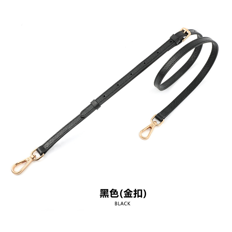 A- 48 first layer leather 1.2cm adjustable black gold buckle