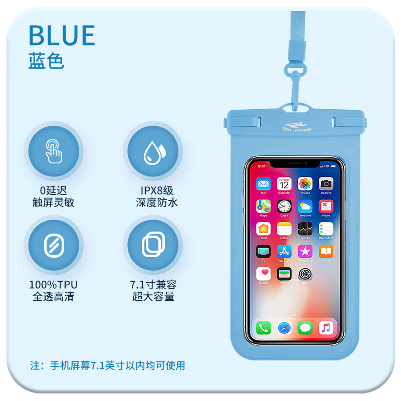 Fotografía subacuática impermeable teléfono móvil bolsa natación teléfono móvil cubierta de buceo Apple Huawei universal pantalla táctil bolsa jinete bolsa impermeable