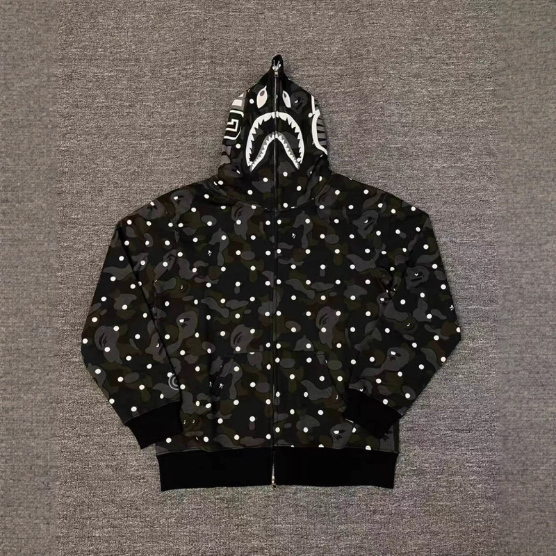 Ceiling Trendy Brand Bape New Polka Dot Trendy Collaboration Series Autumn New Camouflage Ape Head Hoodie Jacket Ceiling Trendy Brand Bape New Polka Dot Trendy Collaboration Series Autumn New Camouflage Ape Head Hoodie Jacket