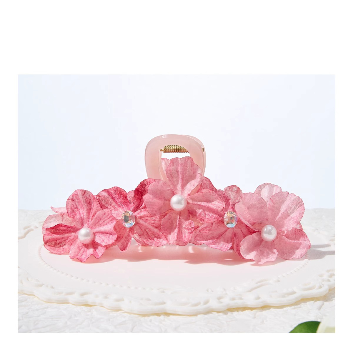 Women's Gender Vacation Simple Style Women's Plumeria Plastic Cloth Hair Claws