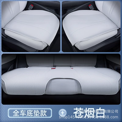 Seat Cover Accessories and Supplies, Modelə uyğun (Original) oturacaq örtükləri - sea-lion-06-cangyan-white-three-piece-bottom-pad-set-dmi