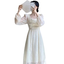 婚紗禮服 婚紗秋季新款日常設計感改良旗袍漢元素連衣裙
