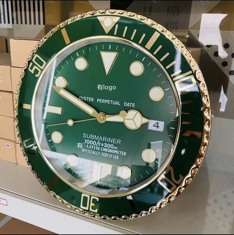 源头工厂直销 R L X 水鬼 GMT SEA 迪通拿系列14寸金属外壳表挂钟|undefined