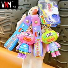 创意幻彩电镀怪兽钥匙扣卡通包包配饰独眼怪钥匙链汽车潮玩小挂件