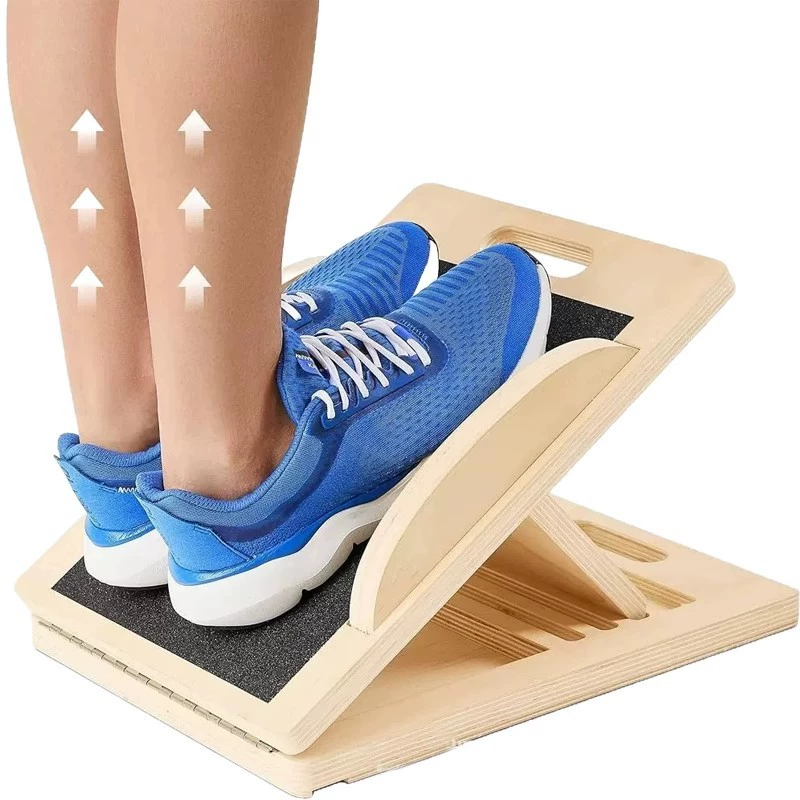 Доска для фитнеса с регулируемым наклоном, деревянная, для приседаний, растяжки и балансировки, с несколькими положениями регулировки