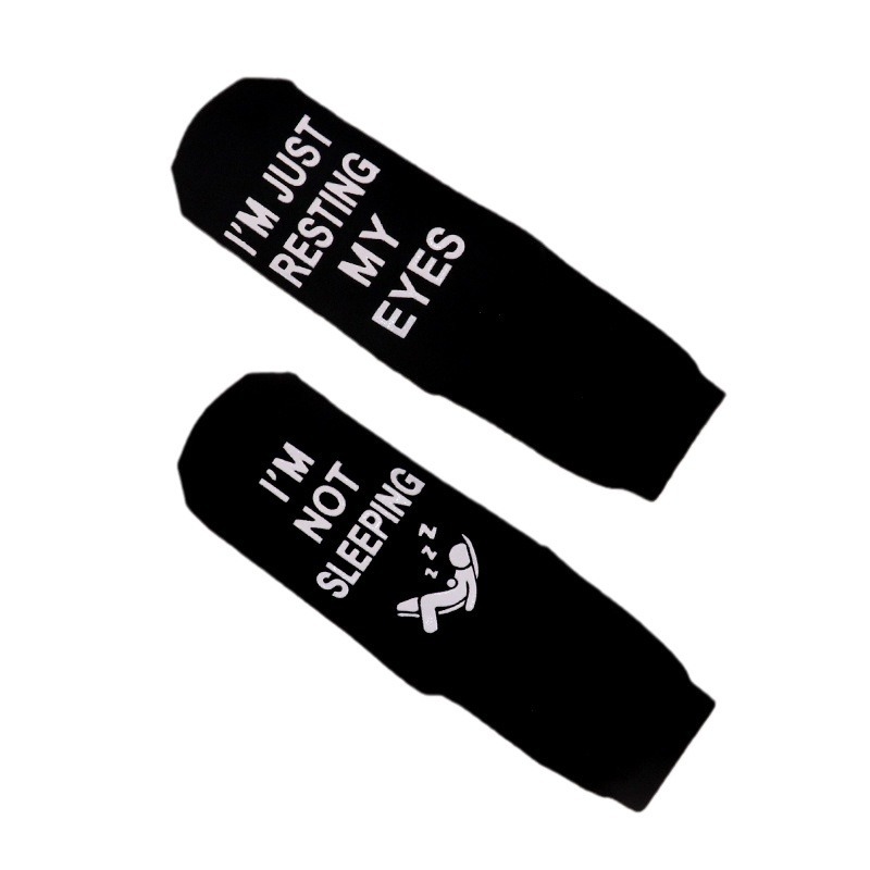 En stock NO ESO DORMIR Calcetines dispensadores antideslizantes de letras transfronterizas europeas y americanas Calcetines de piso de algodón de media pantorrilla