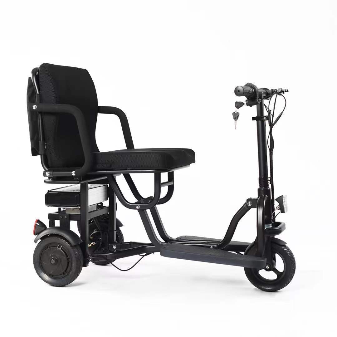 Cross-border export dual-motor-driven aluminum alloy folding electric scooter for the elderly