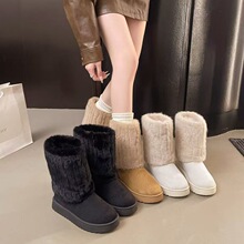 �q��ŮЬ�¿�Ůѥ�Ӷ�����Ь��Ͳѩ��ѥ���e��ů��ѥƽ���и��ٴ�