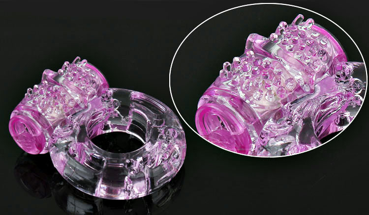 Crystal Vibrating Ring 10-Pack Silicone Manual-Control Couples Wearable — detail image 5