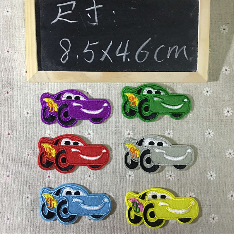 可爱卡通跑车多色组合 儿童衣服补丁鞋帽装饰DIY有背胶