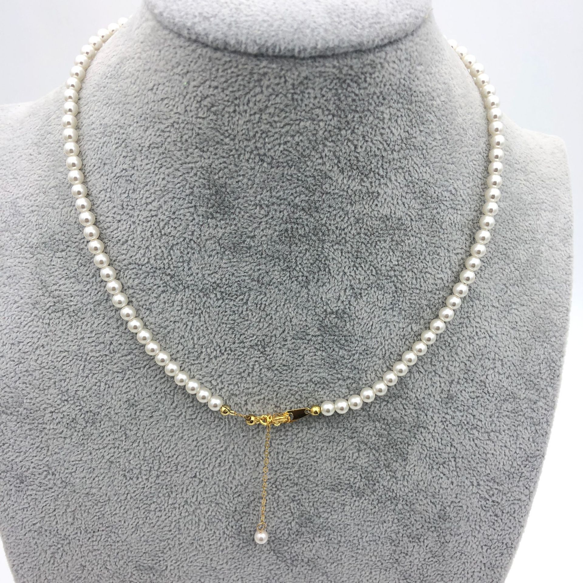 Beaded Design 925 Sterling Silver Freshwater Pearl Copper Beaded Geometric Necklace