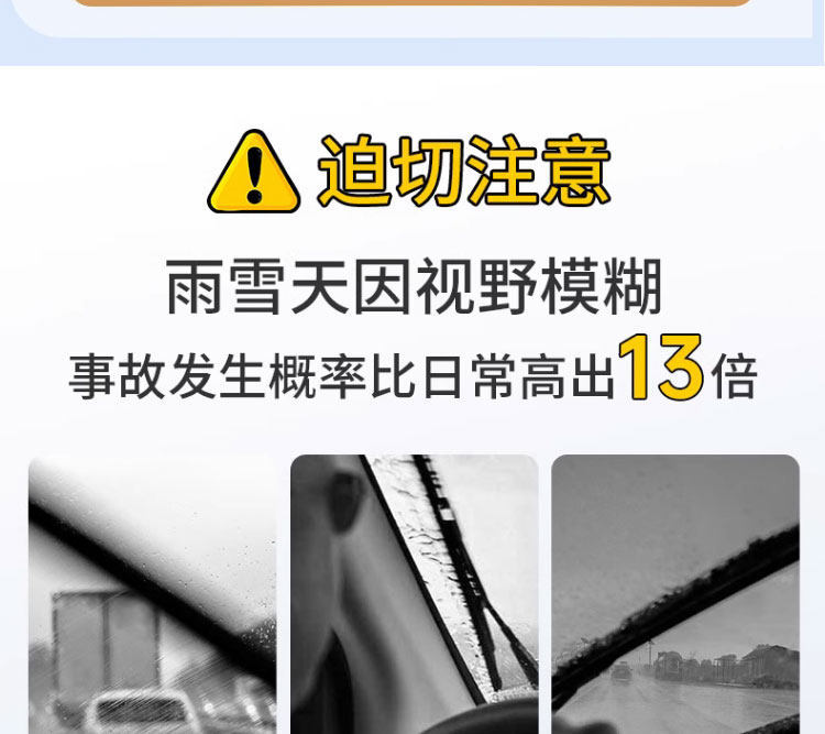 Six-layer rubber strip wipers suitable for Zero Run C10/S01/t03/C01/Frameless Silent HD 6-Rubber-Strip Wipers