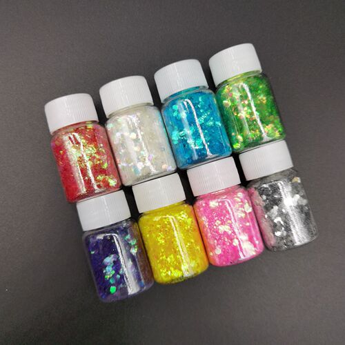 Glitter Crystal Droplet Slime DIY Slime Glitter Stage Decor Gold Foil Powder Hexagon Flow Material