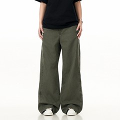 美式复古做旧百搭直筒工装裤男女新款宽松简约cleanfit休闲长裤潮