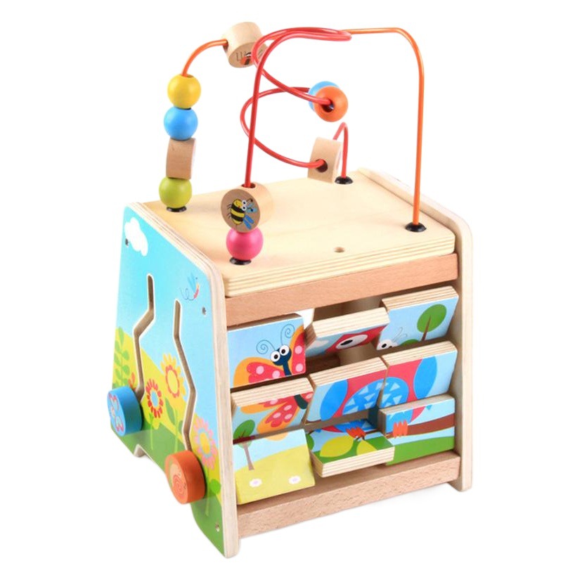 Cuentas de bebé para niños caja de tesoro juguetes educativos de madera educación temprana niños y niñas de 1 a 3 AÑOS NIÑOS