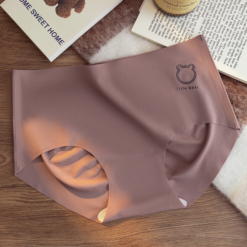 Ropa interior Mujer Ejercicio de yoga sin costuras Seda de hielo de secado rápido Seda de hielo sin costuras Seda de oso Seda antibacteriana entrepierna Bragas refrescantes image 10