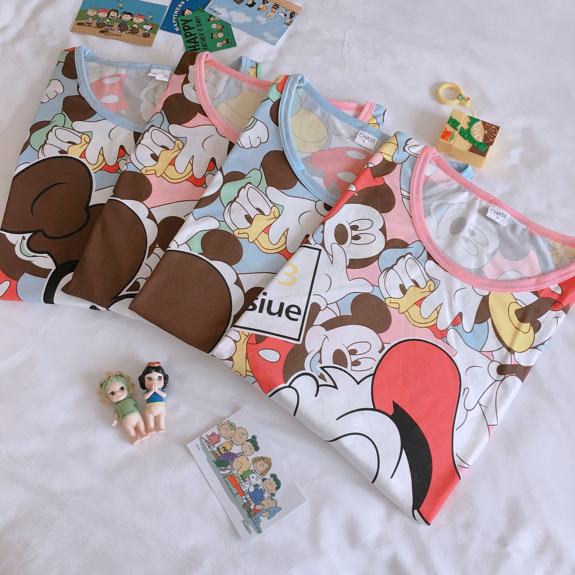 Ventas directas de la fábrica una variedad de pijamas camisón de las mujeres Vestido de manga corta suelta de dibujos animados de verano transfronterizo Comercio exterior al por mayor Sudeste de Asia