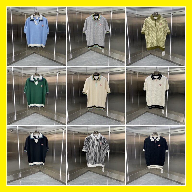 26 New Models of Export Casa Casablanca Knitwear Sweaters, Short-Sleeve Jacquard Cardigans, Polo Shirts, Couple Shorts