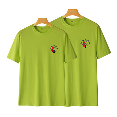 现货批发情侣T恤2021夏季宽松男女休闲运动T恤黑白色上衣一件代发