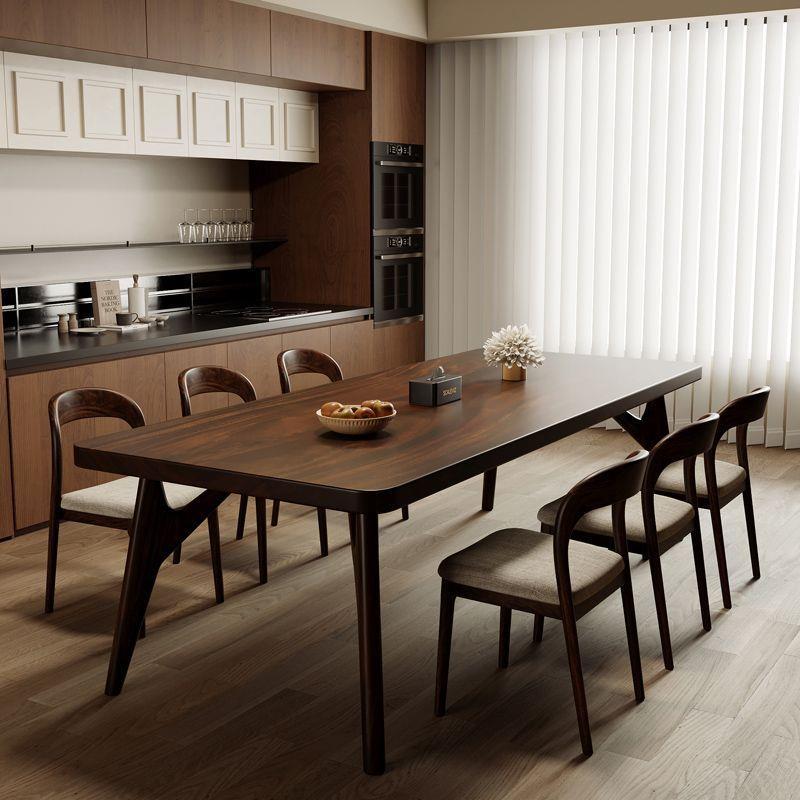 High-end South American black walnut wood tea table, rectangular large board, light luxury multi-purpose table for home tea drinking