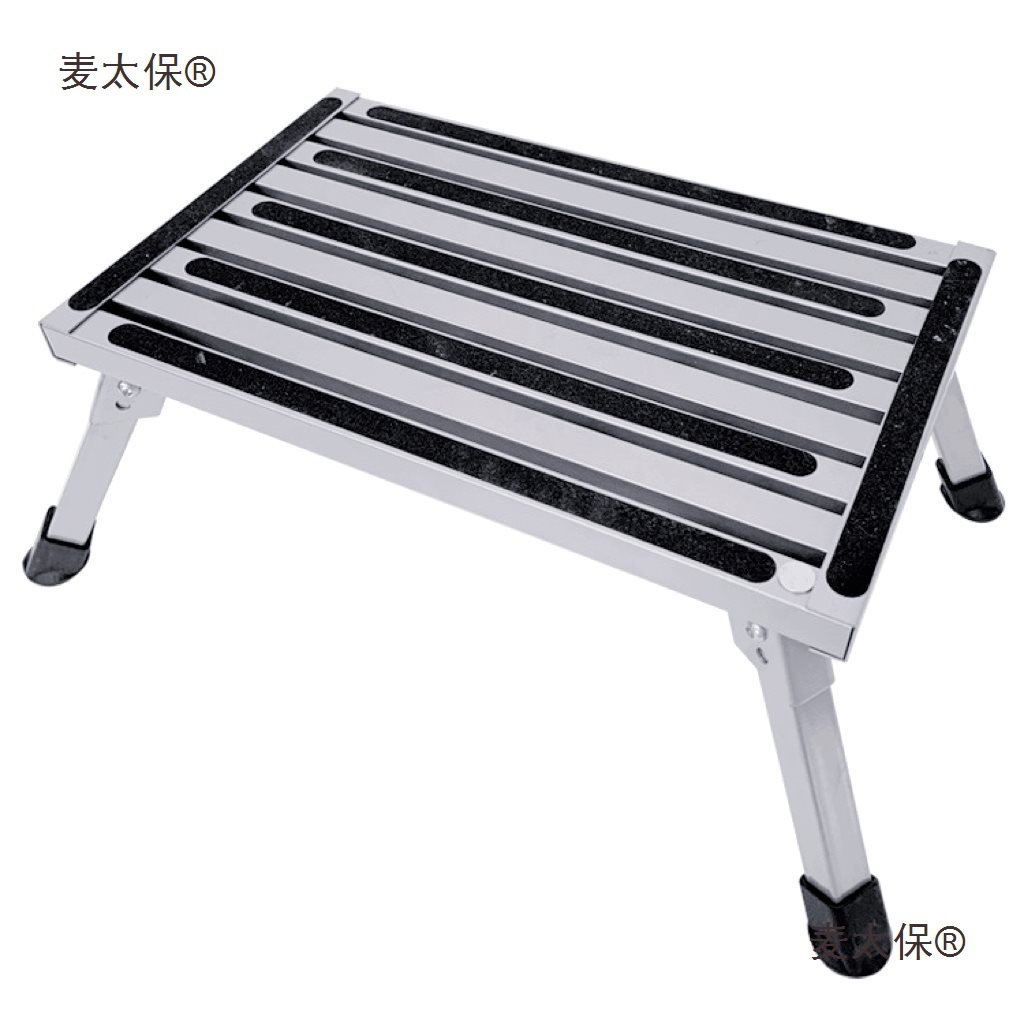 铝合金折叠便携凳家用厨房防滑凳子矮工作台随车房车凳踏板麦太保
