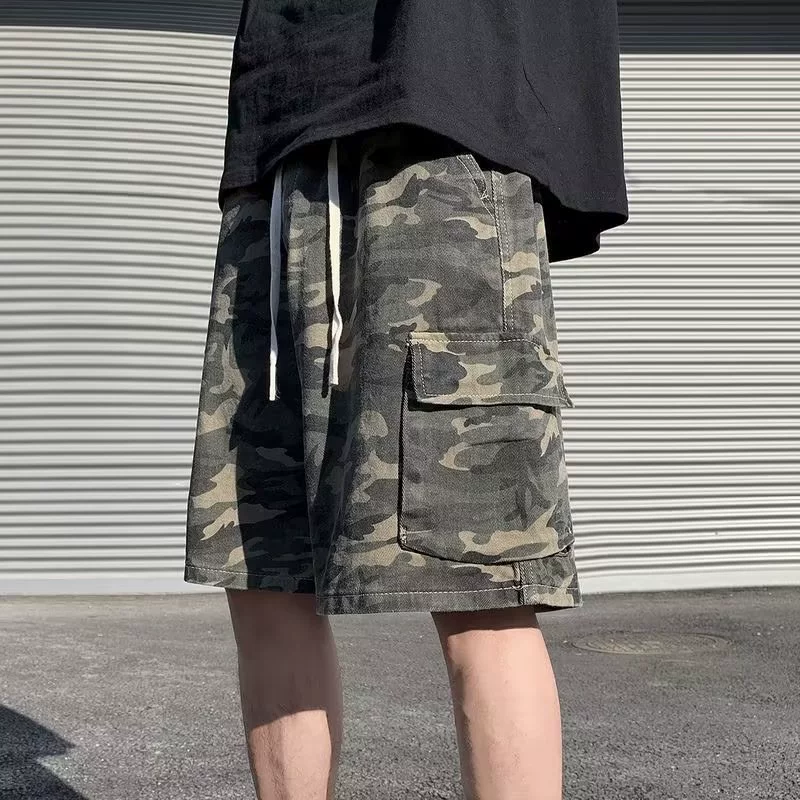 Хаки летние шорты и брюки, свободный oversize, американский стиль