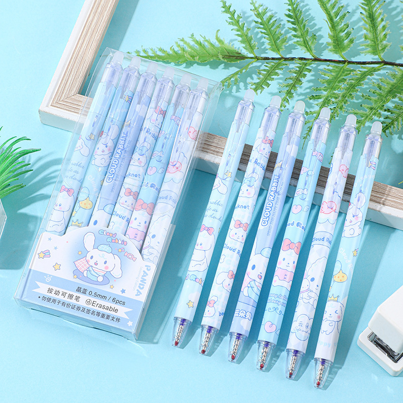 Yunduo Rabbit 지울 수 있는 펜(상자당 6개) 크리스탈 블루