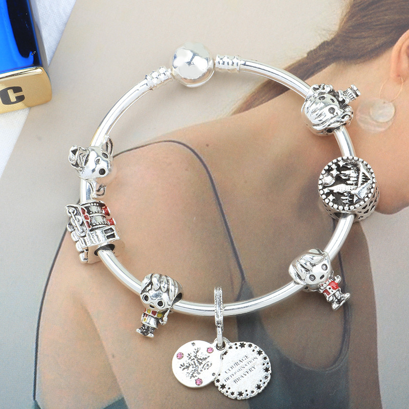 Cartoon Style Animal/Zodiac Alloy Cartoon Plating Beads Zircon Bracelet, Bracelet