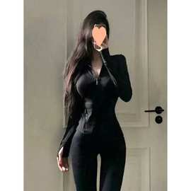 健身服瑜伽服跑步运动夹克修身显瘦气质长袖外套女休闲百搭防晒服