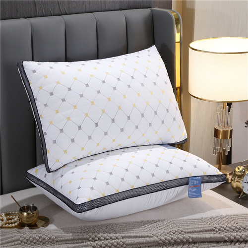 Five-star hotel pillow feather velvet pillow dormitory single pillow cervical vertebra sleep home one pair of two