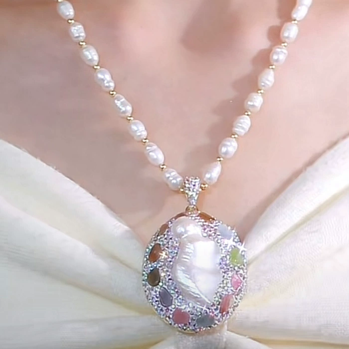 Барочный жемчужный турмалин набор натуральный пресноводный полированный жемчужный свитер цепи высокого класса ручной инкрустации оптом