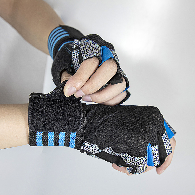 Artículos deportivos de silicona transfronterizos guantes de fitness guantes de microfibra guantes de montar resistentes al desgaste antideslizante transpirable