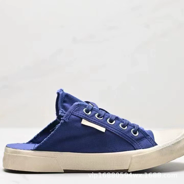 Низкие кеды-слипоны (Balenciaga), потертый винтажный вид, ткань, 35–45 EU