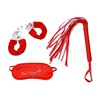 Factory direct selling adult sex three -piece plush handcuffed eye mask leather whip combination couple flirting supplies