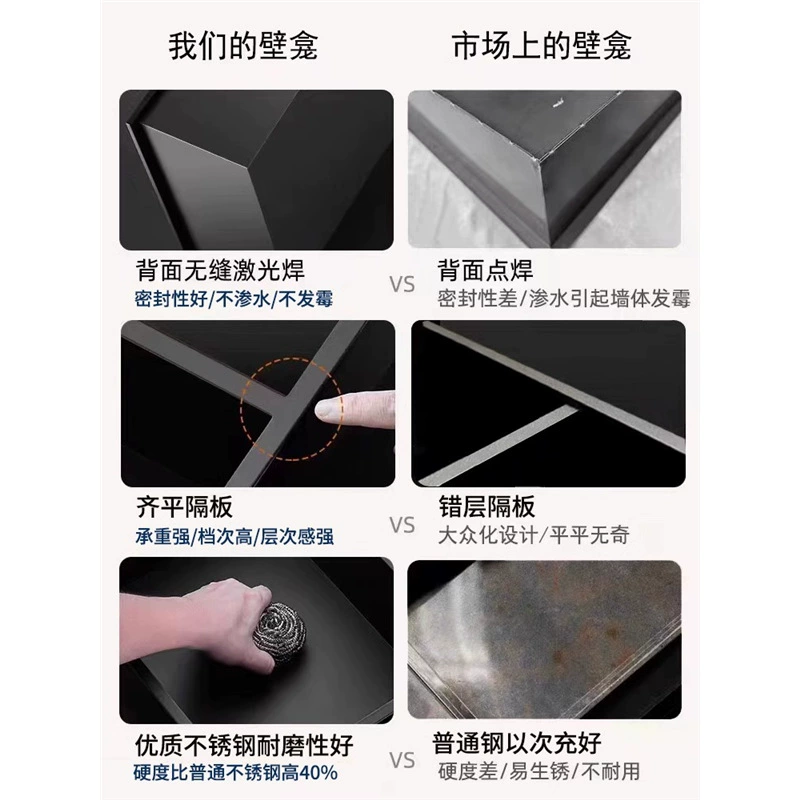 304 шкаф из ниши из нержавеющей стали может быть забронирован с двухслойной перегородкой металлическая ниша встроенная готовая ванная комната новый продукт