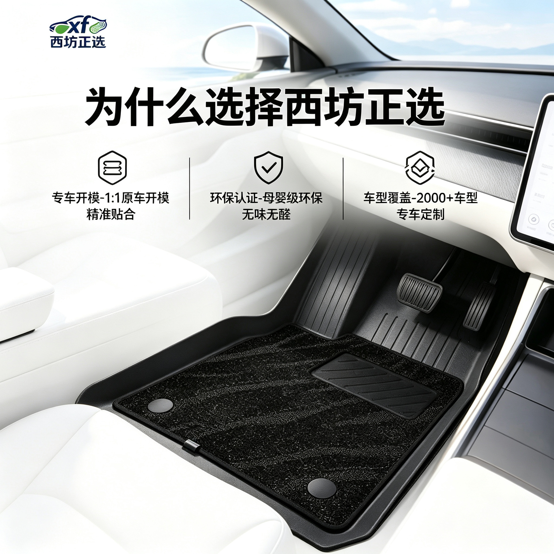 Changan Cs15 Dedicated Full Tpe Car Floor Mats, Full Coverage, Cross-Border Dropshipping, One-Piece Dropshipping