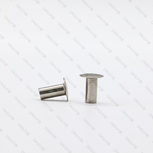 Large flat head semi-hollow rivet flat round head semi-hollow rivet M3 electroplated lighting rivet iron chrome plated