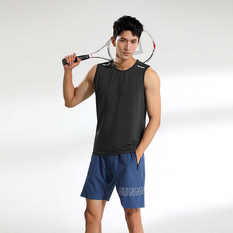 Verano de los hombres de deportes casual entrenamiento chaleco sin mangas de color sólido de secado rápido transpirable fitness top en stock impreso UA