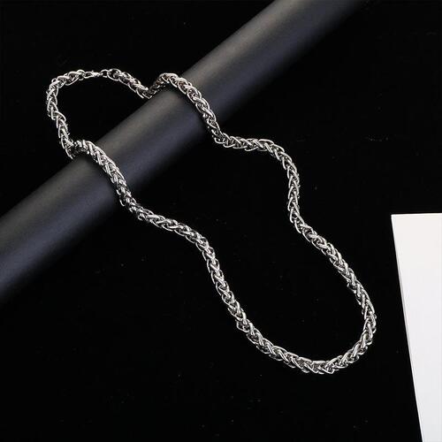Cuban necklace ins hip-hop men's versatile titanium steel niche design ot buckle clavicle chain cold style men's trendy necklace