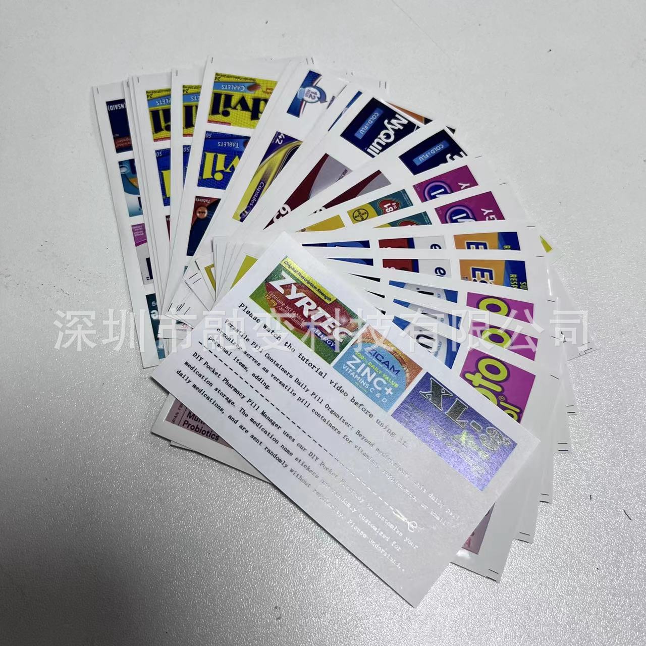Pocket pharmacy con labels conveniente 147 etiqueta adhesiva de la medicina de viaje 10 cajas de pastillas