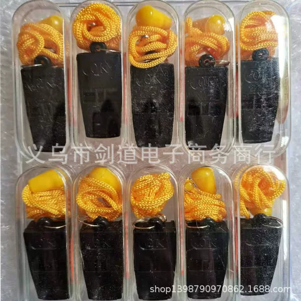 OK brand non-nuclear dual-tone whistle advanced plastic referee whistle plastic black whistle outdoor survival whistle