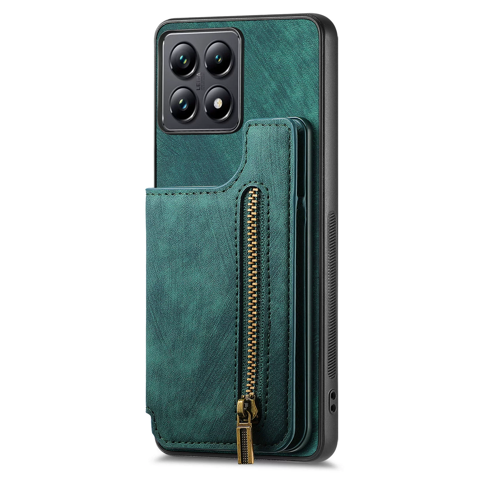 Совместимый чехол-кошелек с молнией в ретро-стиле для Xiaomi 14T, Poco F7 / Poco X7 Pro, задняя крышка для карт и телефона