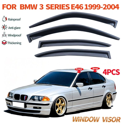 Suitable for BMW 3 Series standard wheelbase exterior-mounted rain visors BMW 3 series E46 Window visor